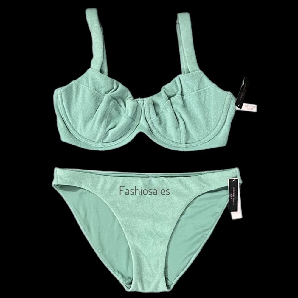 Victorias Secret Set Wicked Push Up without padding terry Bikini Top & Bottom